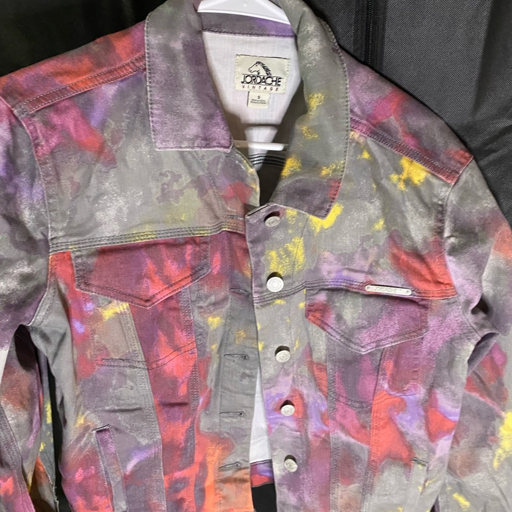 Colorful Splatter Denim Jacket - Picture 5 of 17